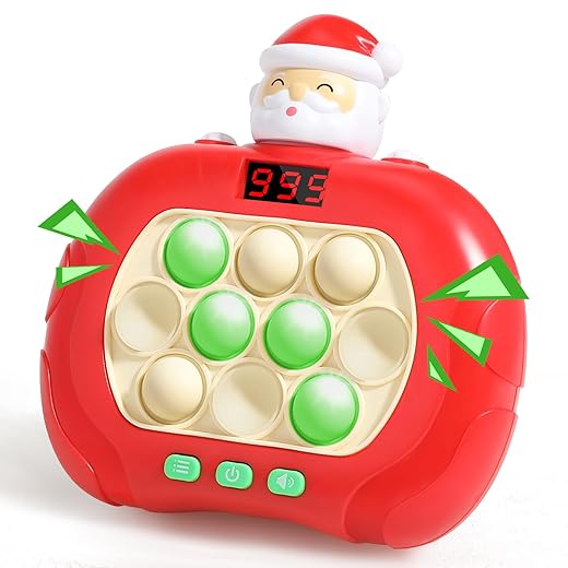 SuperMomo Pop Fidget Kids Games It Toys, Handheld Game for Kids 6-8, Fast Push Bubble Game, Bubble Stress Pop Light Up Game, Mini Games, Birthday Gifts for 8-12 Year Old Boys, Girls, Teens - Xmas