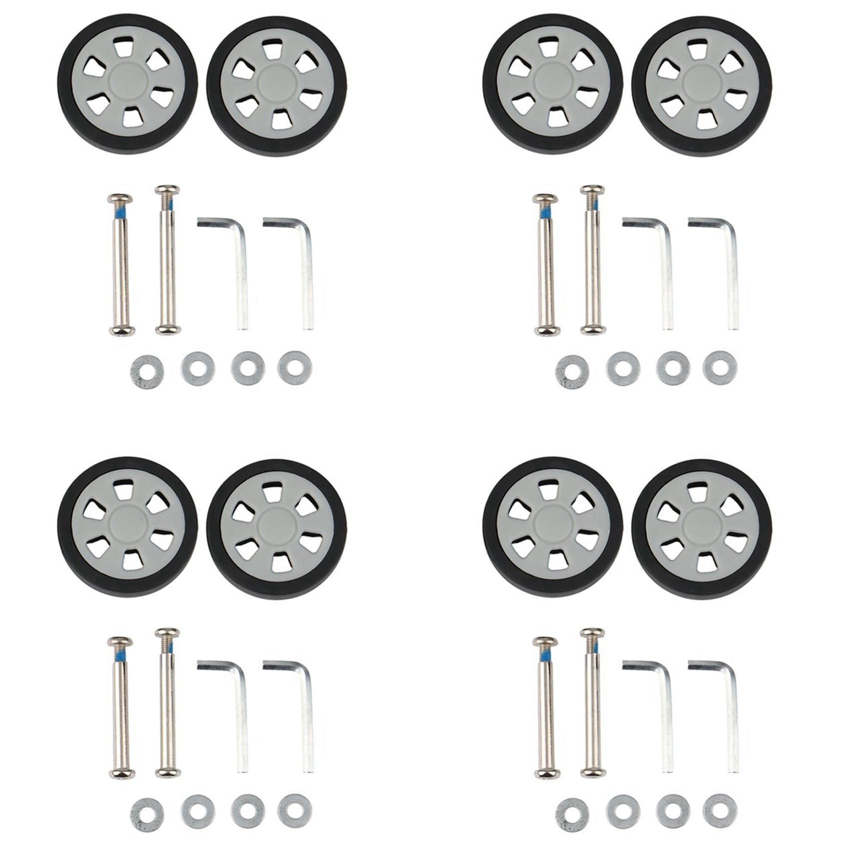 Ctrlzs 8X Luggage Accessories Wheels Aircraft Suitcase Pulley Rollers Mute Wheel Wear- Parts Repair 55X12mm