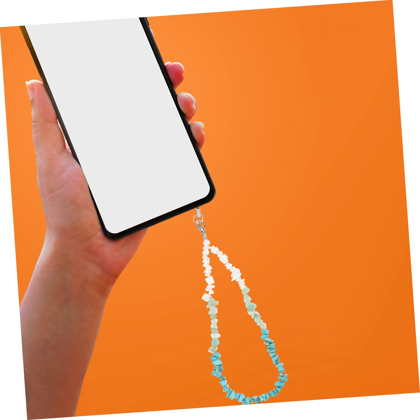 DOITOOL Crystal Beaded Chain Strap Handmade Gemstone Lost Hanging Decoration Unique Lanyard for Safety and Style