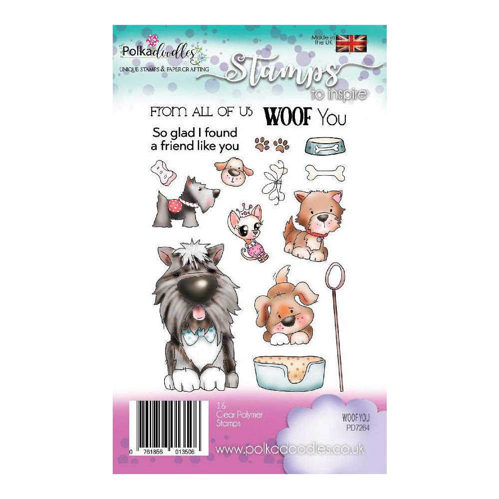 Polka Doodles Clear Stamp, Multi, 18x11cm