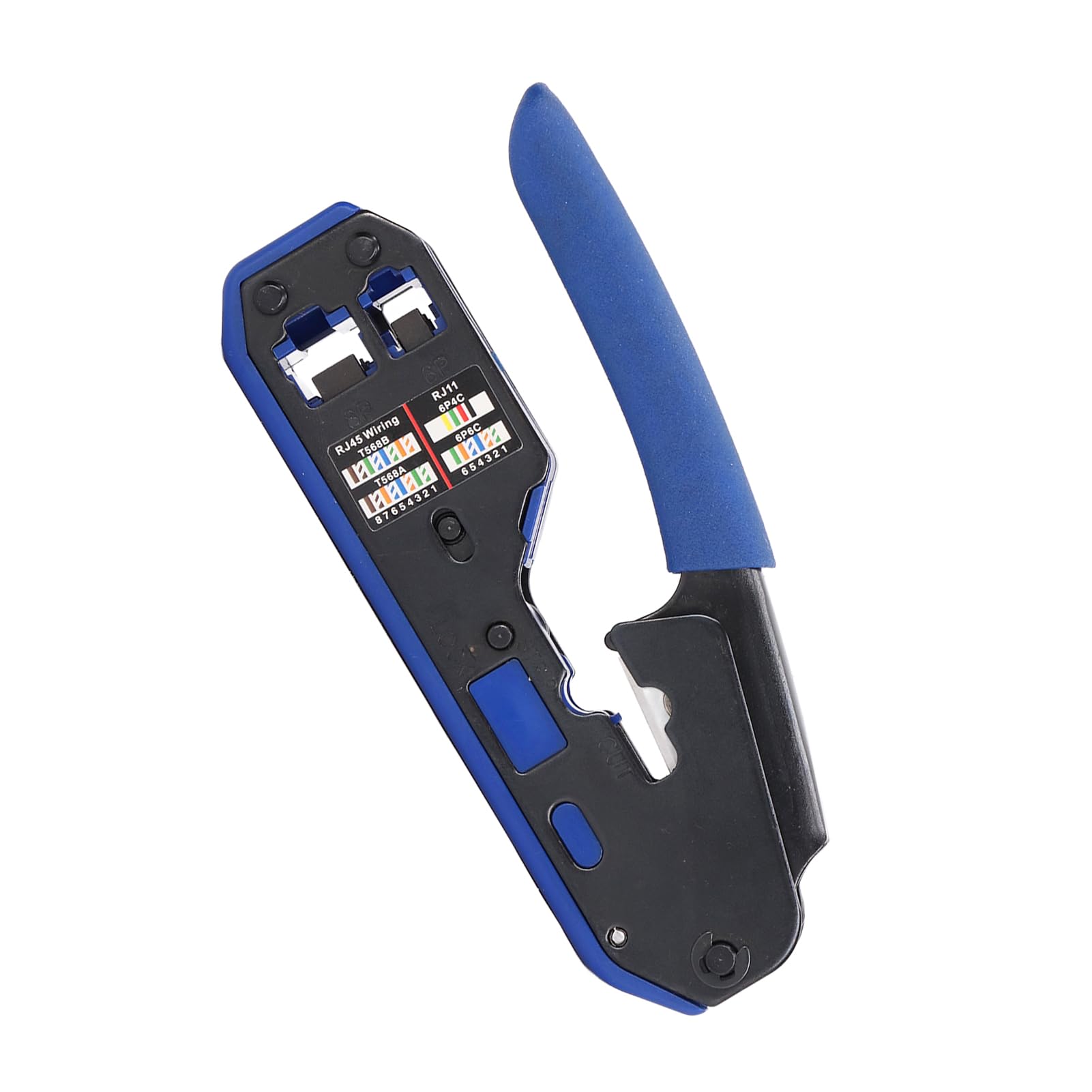 VCELINK Netwerkgereedschapsset, RJ45 krimptang met 20 x RJ45-stekker Cat7/Cat6a Pass Through, netwerktester, striptang, professionele RJ45/RJ11/RJ12 reparatiegereedschap, stoffen tas