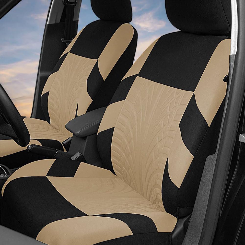 Coprisedile auto, Compatibile con Ford EVOS, Protezione sedile,A-Beige