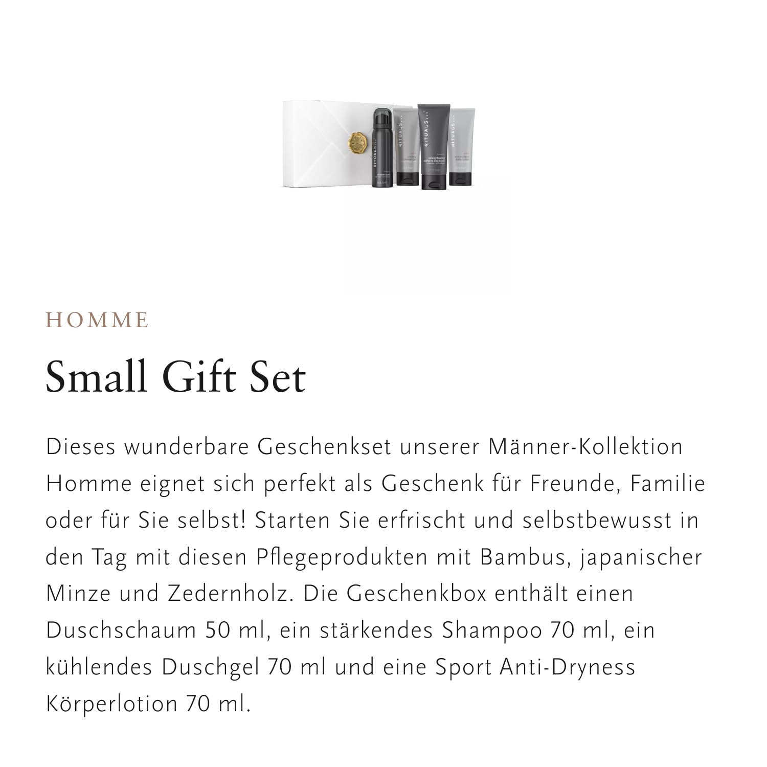 RITUALS Geschenkset Homme-Kollektion Zedernholz Vitamin-E-Komplex Klein
