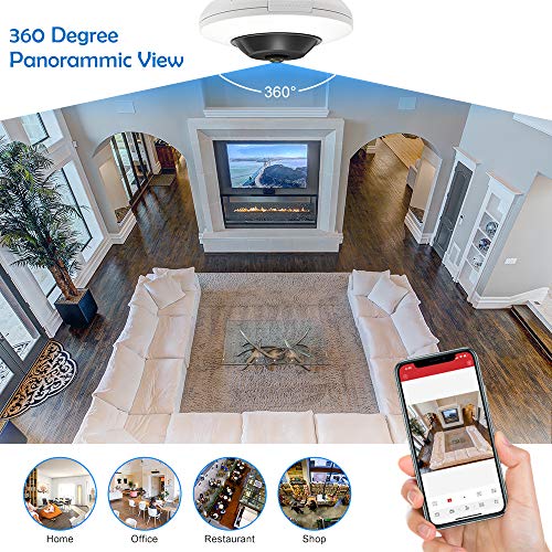 Vikylin 5Mp Fisheye Poe Ip Security Camera Dome Oem Ds-2Cd2955Fwd-Is With 1.05Mm Fixed Lens, 180° Wide Angle View Panoramic, Audio & Alarm I/O, Support Micro Sd Card, 26Ft Night Vision, Smart Ivs #TOP2