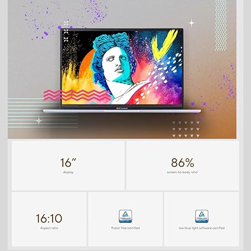 Miniatura 5 de ASUS Laptop Vivobook 2023, pantalla HD de 16 pulgadas, AMD Ryzen 7 5800HS (Beat i7-1195G7), 12 GB de RAM, SSD de 512 GB, gráficos AMD Radeon, WiFi