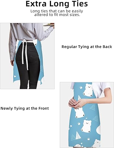 Miniatura 3 de Hugitout Kids Apron Unisex, Bib Apron Waterproof with Pocket, Apron for Kids Cooking Baking Painting Crafting Art Gardening