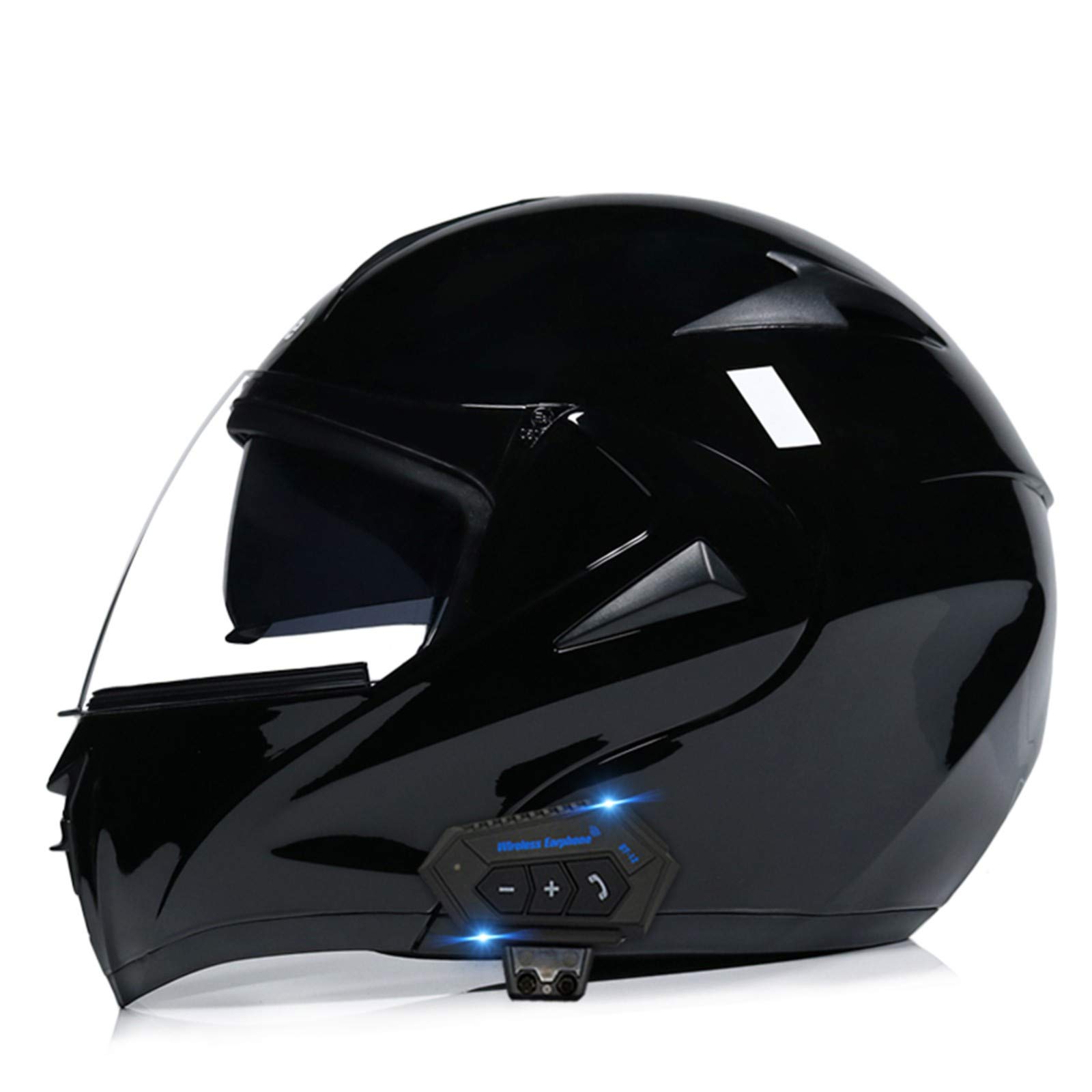 Buy Bluetooth Integrated Modular Flip up Front Motorcycle Helmet Motorbike C Modular Helmet With