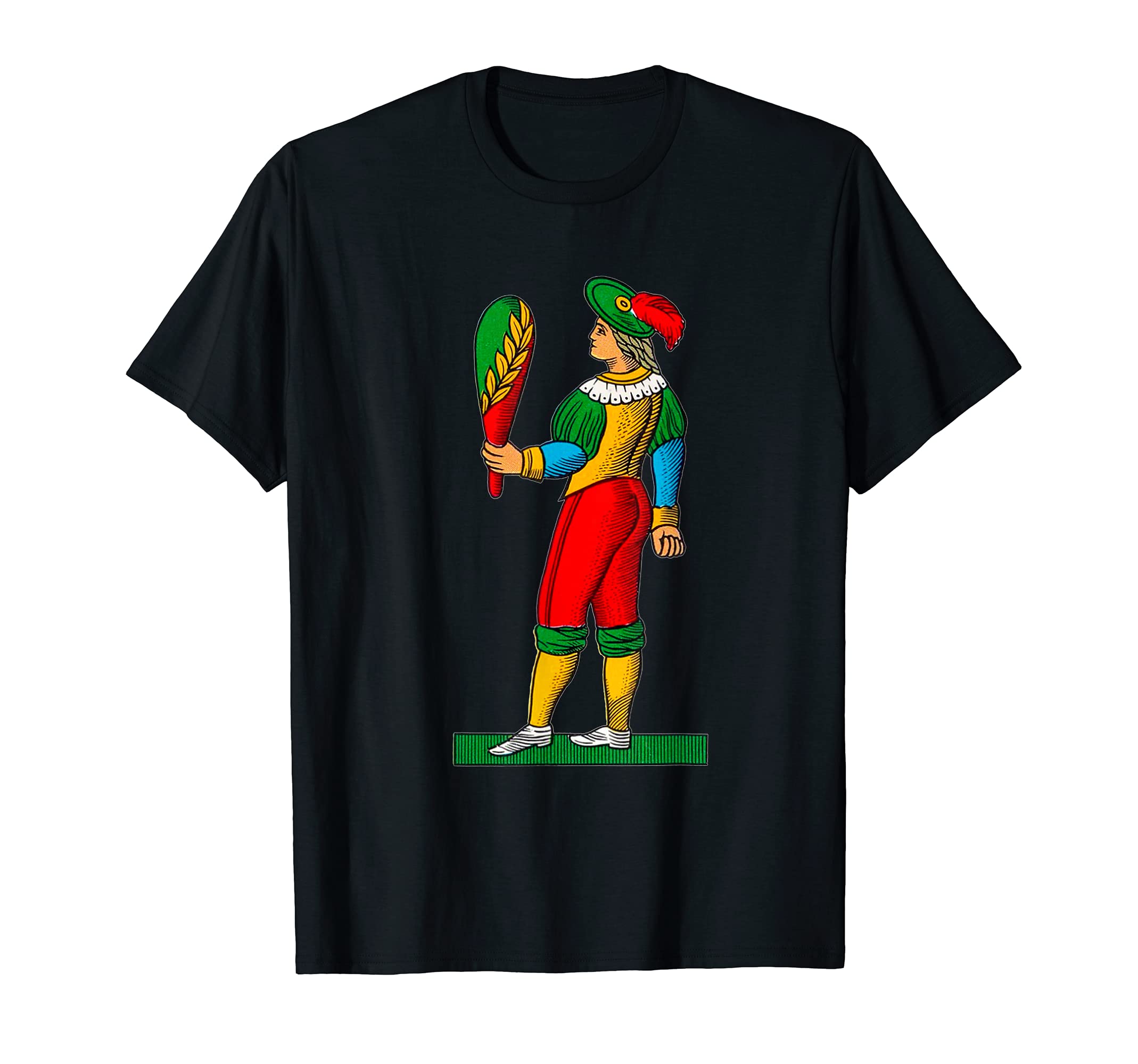 Amazon.com: ScorpaBriscola Jack of Clubs Fante di bastoni italian Cards  T-Shirt : Clothing, Shoes & Jewelry