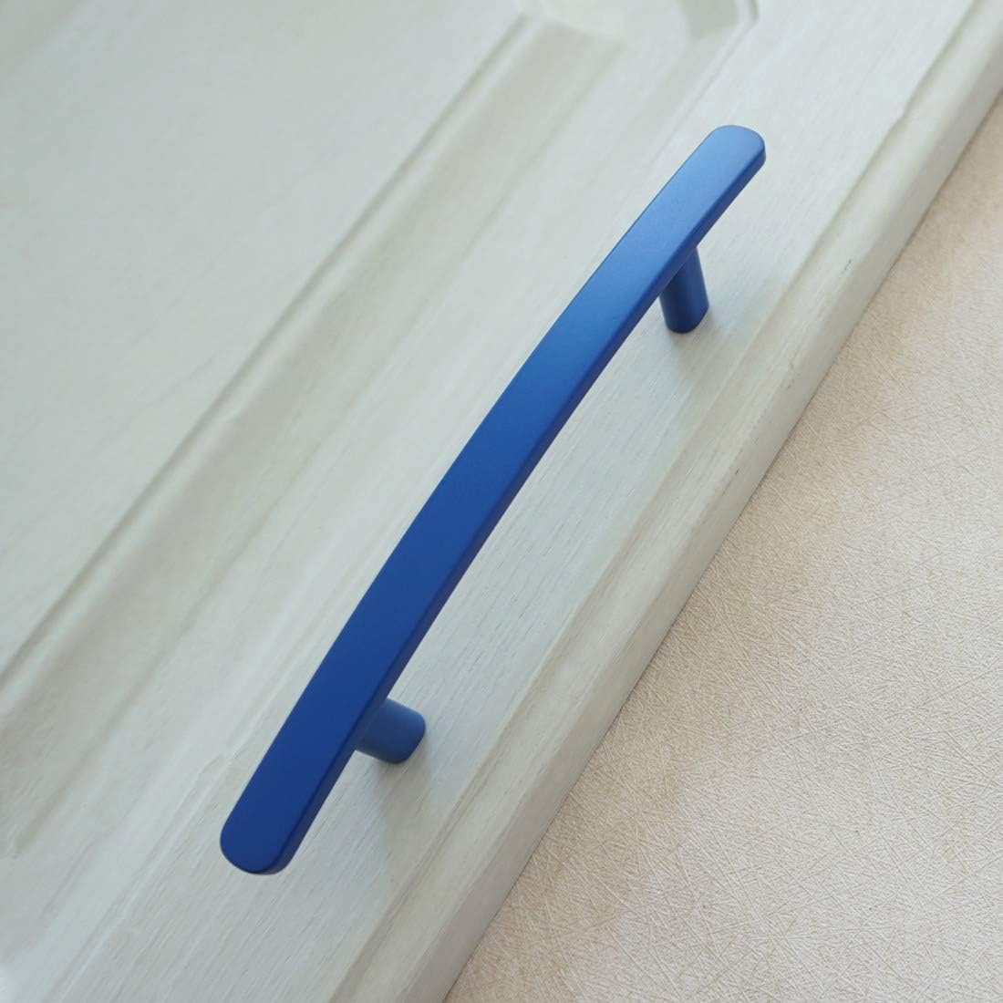 LBFEEL 3" 3.78" 5" Blue Drawer Pulls Kitchen Cabinet Handles Dresser Knob Cupboard Pulls Hardware 76 96 128mm (4, 3 inch Hole Centers)