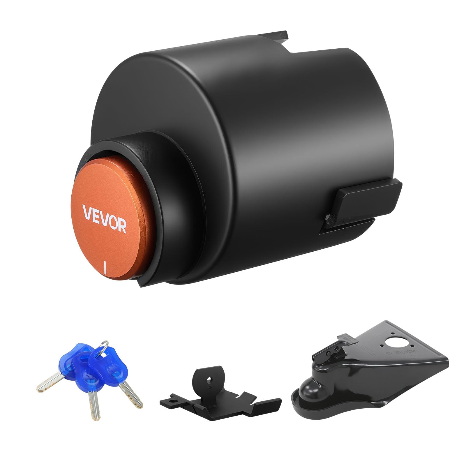 VEVOR Antivol Attelage Remorque Compatible avec Coupleurs Airstream 58,​6 mm, Verrou d'Attelage Remorque Robuste avec 3 Clés, Anticorrosion, Verrouillage de Haute Sécurité pour Camping-​cars, Remorques