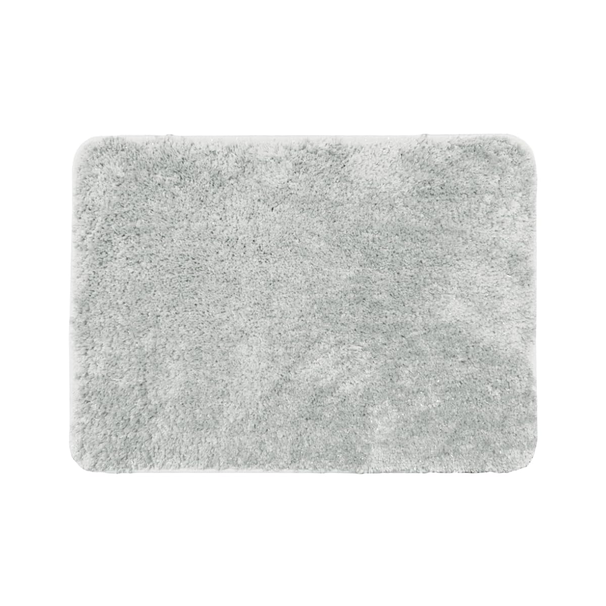 Allure Bling Shower Mat Non Slip Bath Mat 40 x 60cm – Super Soft, Deep Pile Microfibre Small Bathroom Mat with Sparkle Threads (Grey)