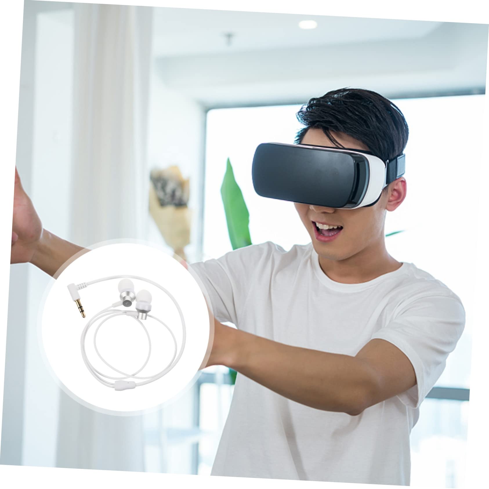 Artibetter 3piezas Auriculares in Ear para Gafas VR Diseño Práctico y Duradero Materiales Sonido Estéreo Accesorios Esenciales para Experiencias De Realidad Virtual