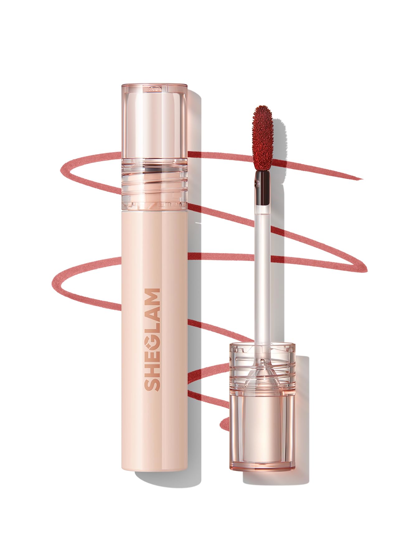 SHEGLAM Fall In Line Peel Off Lippenkonturenstift Langanhaltende, wischfeste Nude Lip Tint-Bare Blush
