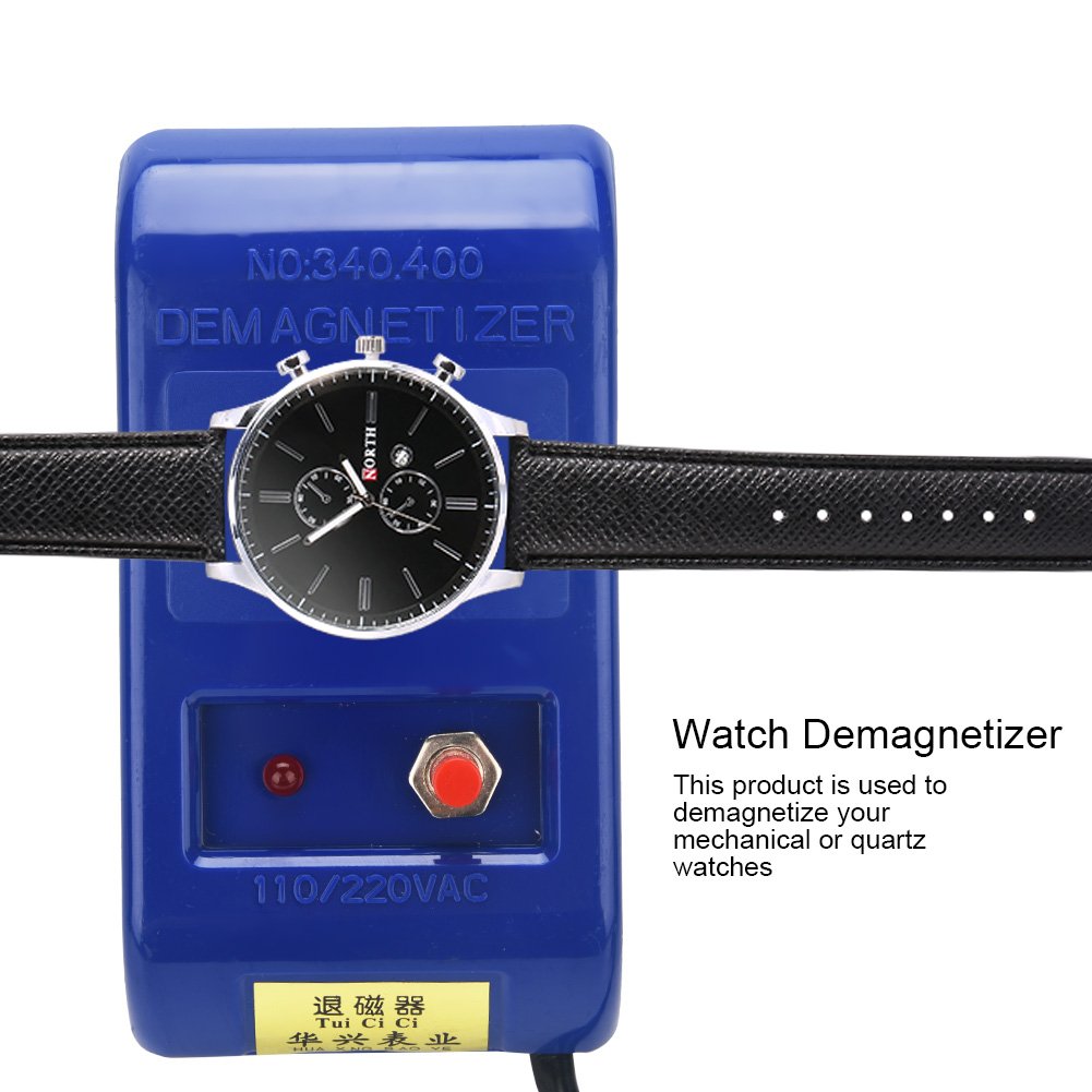 Dilwe Demagnetizzatore,Smagnetizzatore Professionale Strumento di Smagnetizzazione Riparazione Orologio da Polso Professionale 110 / 220v