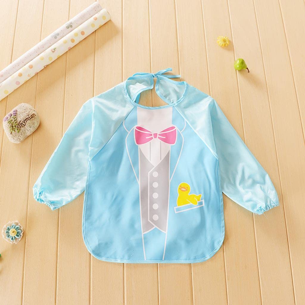 ATORSE Kids Waterproof Cloth Lunch Feeding Apron Overclothes Full Dress-image-38