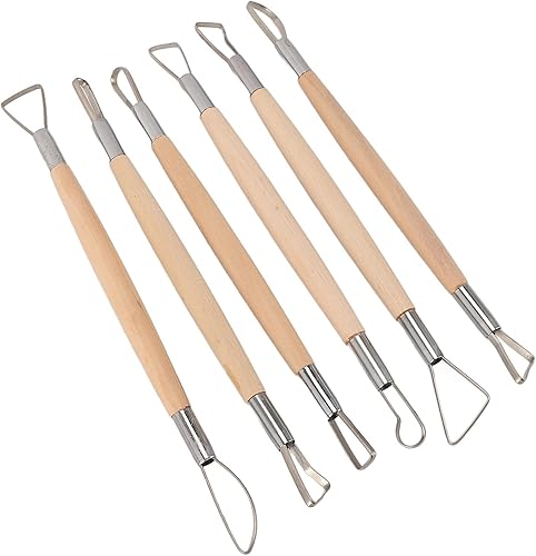 Miniatura 2 de Ymiko 6Pcs Double Ended Clay Modeling Tools for Pottery Sculpting and Craft Shaping, Loop & Rake Design Artisan Kit for DIY Ceramics Projects