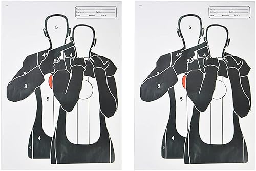 Miniatura 2 de 10 objetivos de disparo de 17.7 x 12.6 in, portátiles de tiro con rehén, objetivos de papel de tiro con arco, accesorios de tiro con arco de caza