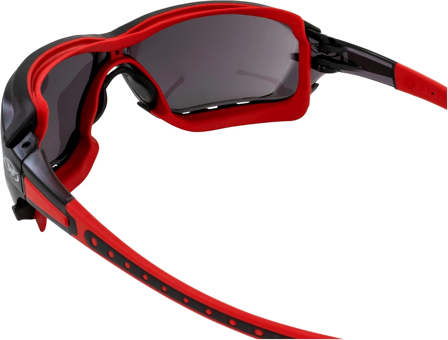 Global Vision Octane Sport Motorcycle Riding Safety Glasses Red Gasket, 1 with Clear Lens and 1 with Smoke Lens (Set of 2) - Image 6
