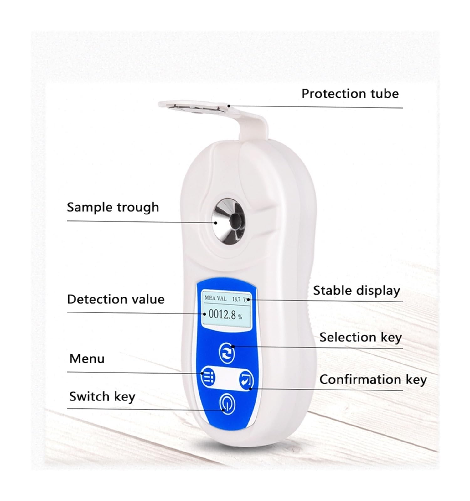 Rifrattometro digitale Brix Meter Digital Brix Indice Rifrattometro 0-53% Brix Zucchero In Concentrazione Vino