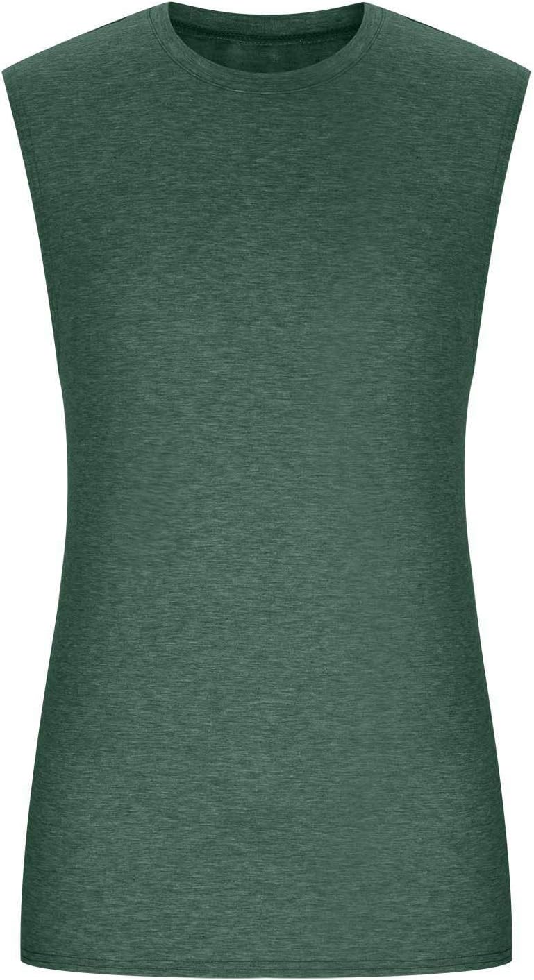 Ymosrh Men's Undershirts Tank Top Workout Muscle Tank Shirts Gym Fitness Bodybuilding Sleeveless T-Shirt Tank Tops, M-4XL