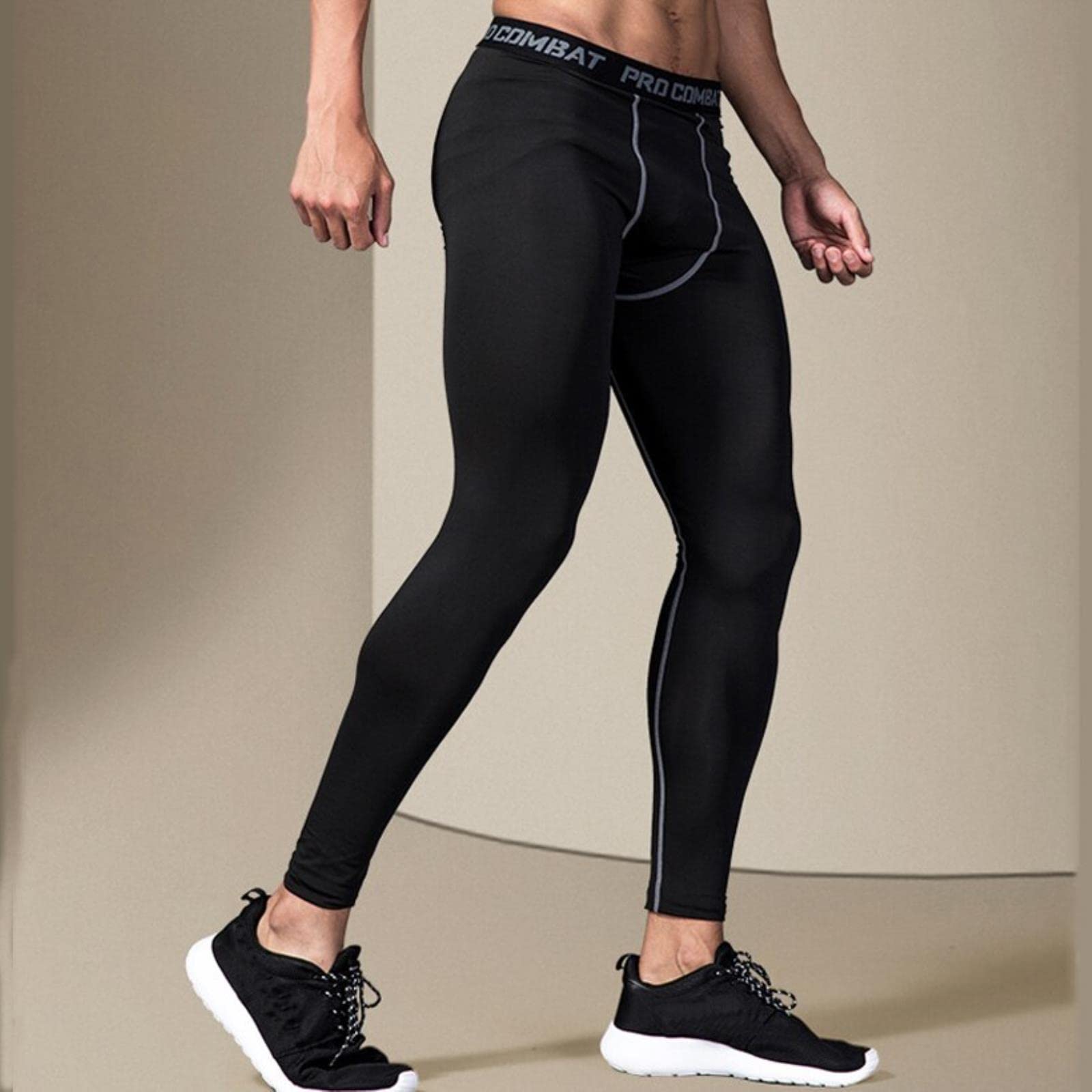 Collants de Course pour Hommes Leggings de Course pour Hommes Pantalons de Compression pour Hommes Hommes Gym Fitness Pantalons Skinny Leggings pour Hommes Collants sportwears