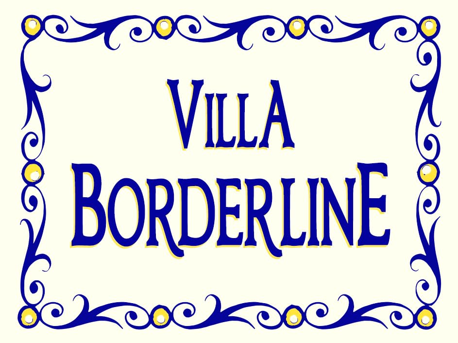 Azulejos personalizados con tu texto | Estilo Villa Borderline (40x25cm)