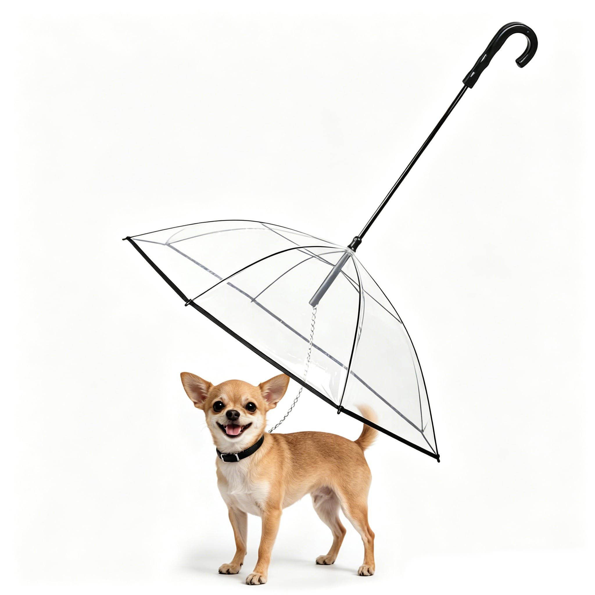 ENJOYING Regenschirm für kleine Hunde, transparenter Hundesc