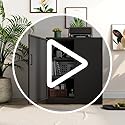Metal Garage Storage Cabinets,36" Steel File Cabinet with 2 Adjustable Shelves, Lockable Storage Cabinets for Office, Home, Garage, Warehouse 36.2" H x 31.5" W x 15.7" D (White)