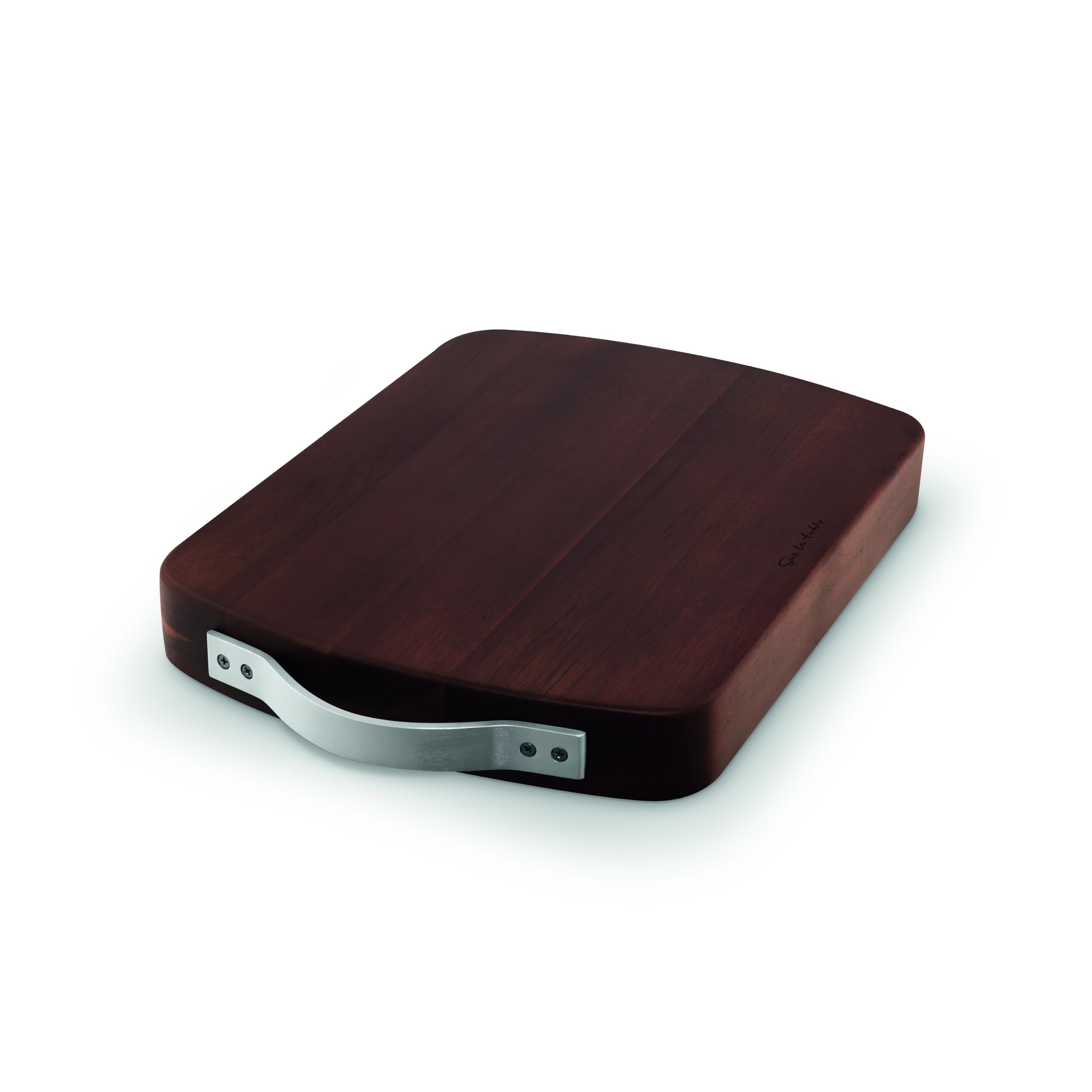 Sur La Table Rectangular Acacia Wood Butchers Block Chopping Board with Handles