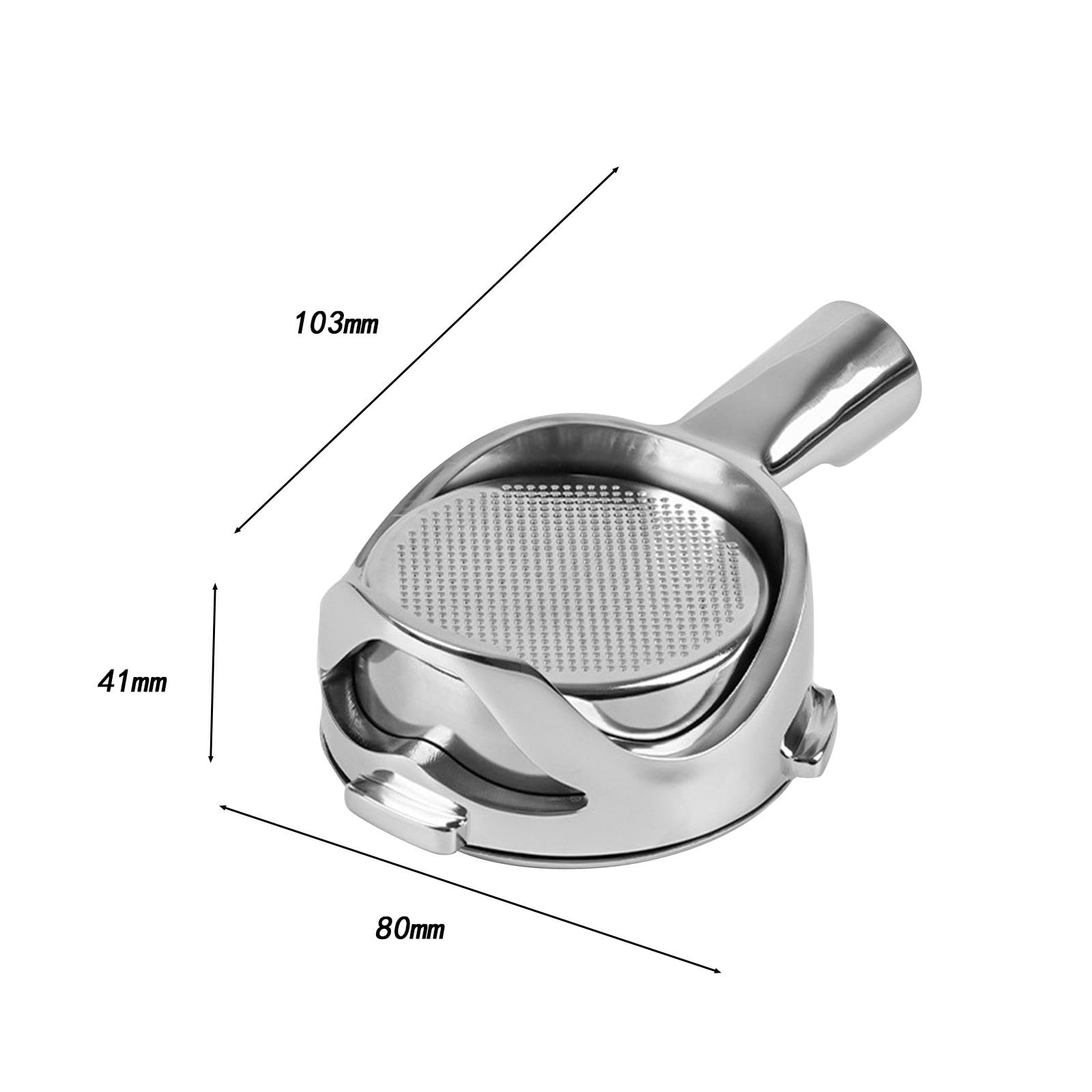 Portafiltro de Café Accesorio de Máquina de Espresso Filtro Repuesto de Acero Inoxidable Sin Fondo Reutilizable Adecuado para Hogar Cafetería, con cesta de filtro, tal como se describe
