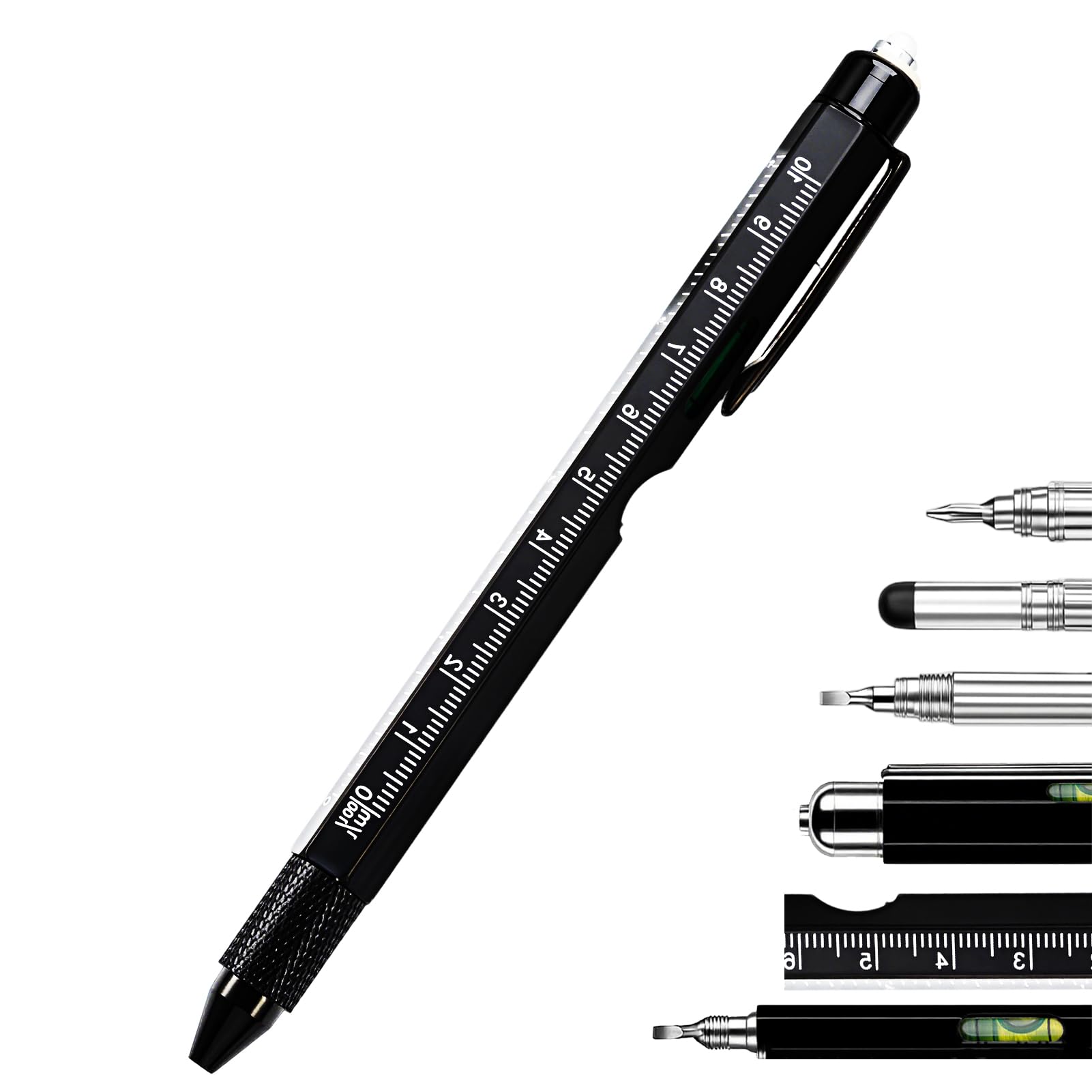 Gifts for Men, 9 in 1 Multi Tool Pen with LED Light, Screwdriver, Stylus, Ruler, Level, Corkscrew, Cool Gadget for Him, Stocking Fillers, Mens Birthday Gifts, for Dad, Husband, Boyfriend