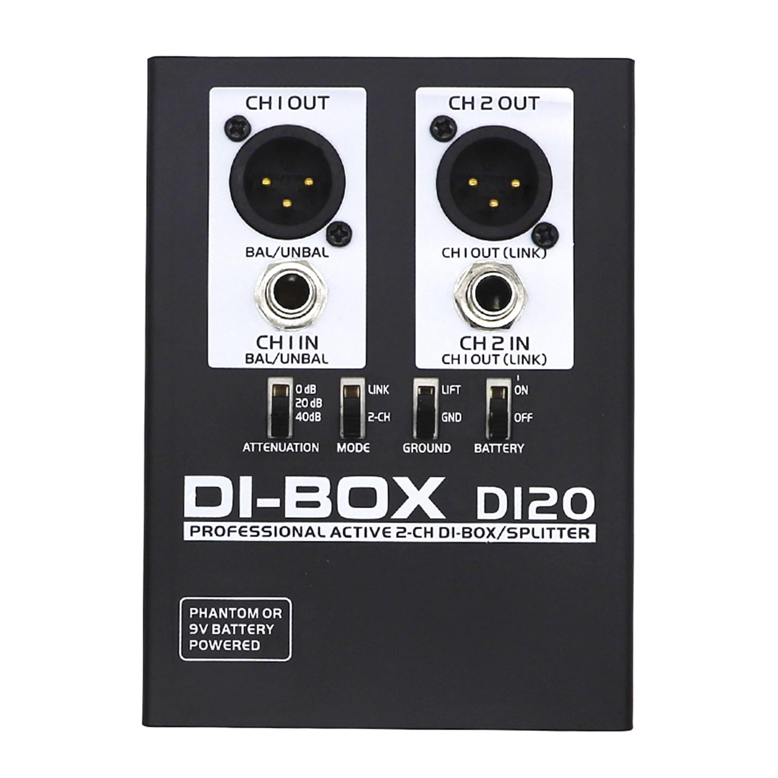 DI20 Sound Active BOX Professionale 2 Canali Box/Splitter Per Stage Studio Converte Sbilanciato A Suono Bilanciato