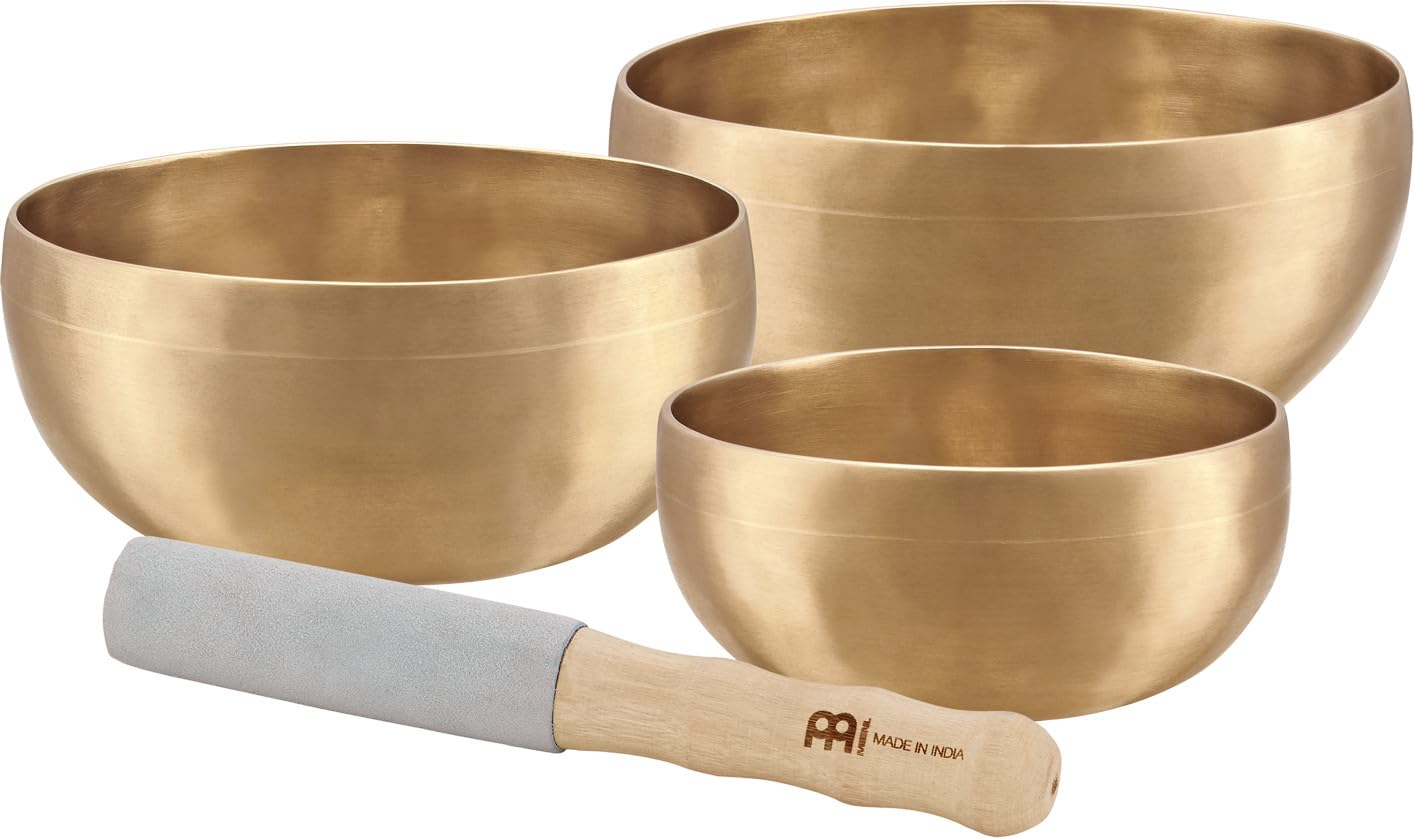 Meinl Sonic Energy Singing Bowls, Singing Bowls Set, Universal Series SET, Composto da 3 campane tibetane, SB-U-1950