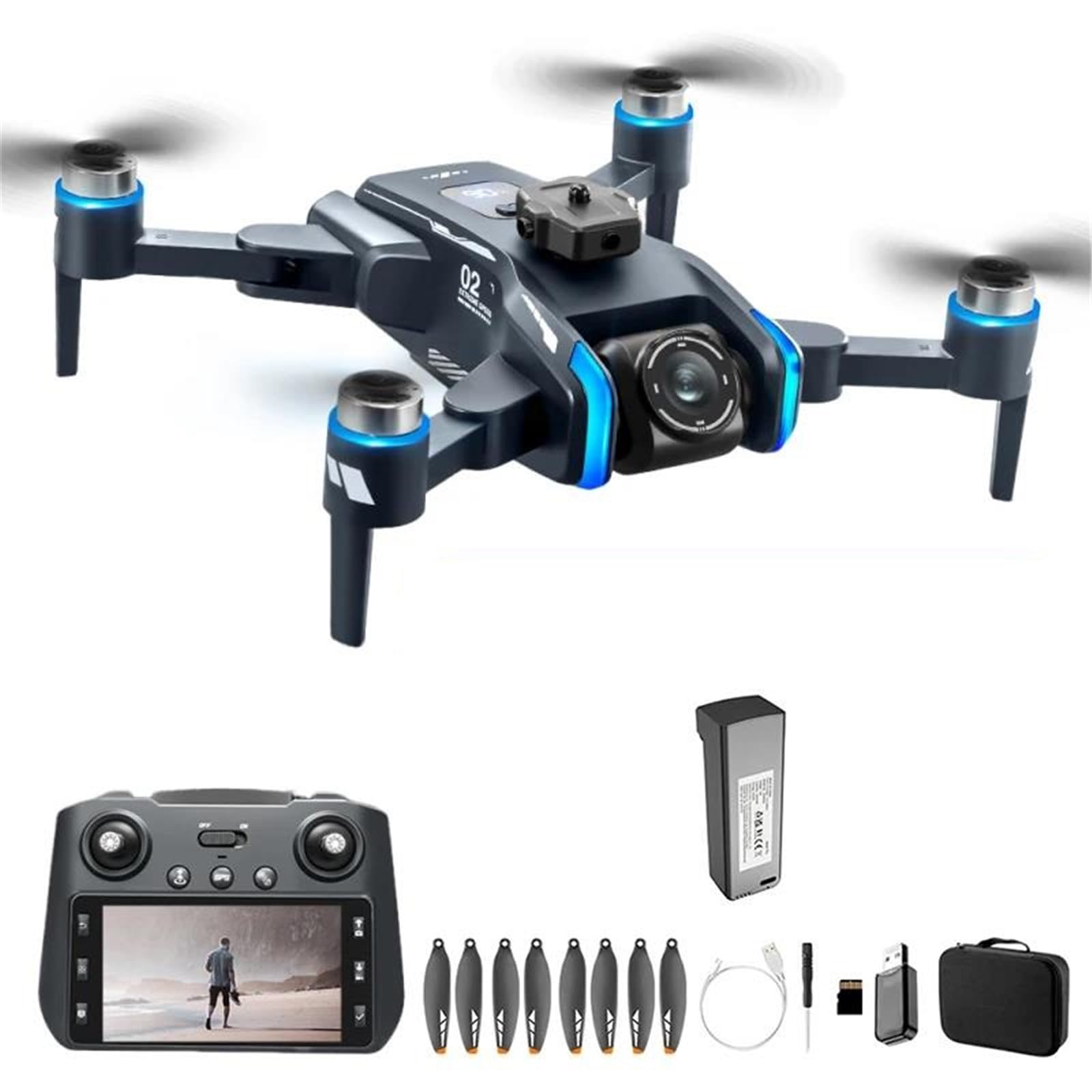 Single battery,dron gps xt808 profesjonalny 4k kamera hd silnik bezszczotkowy unikanie wifi fpv składany rc quadcopter helikopter