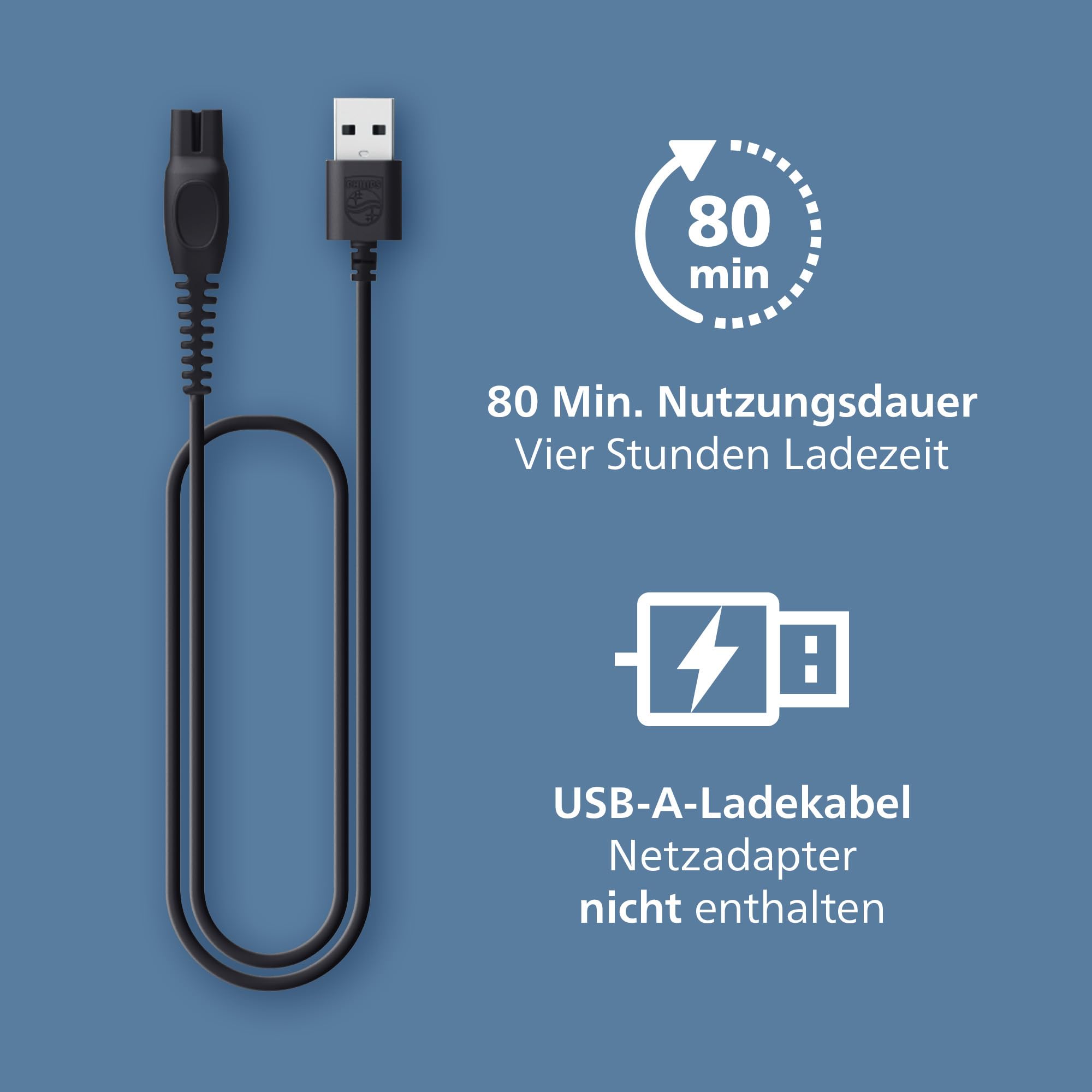 Philips Bartschneider 3000er-Serie – selbstschärfende Metallklingen, 40 Längeneinstellungen, Lift&Trim-Kamm, 100% wasserdicht, Akkuanzeige, USB-Ladegerät, Modell BT3660/15