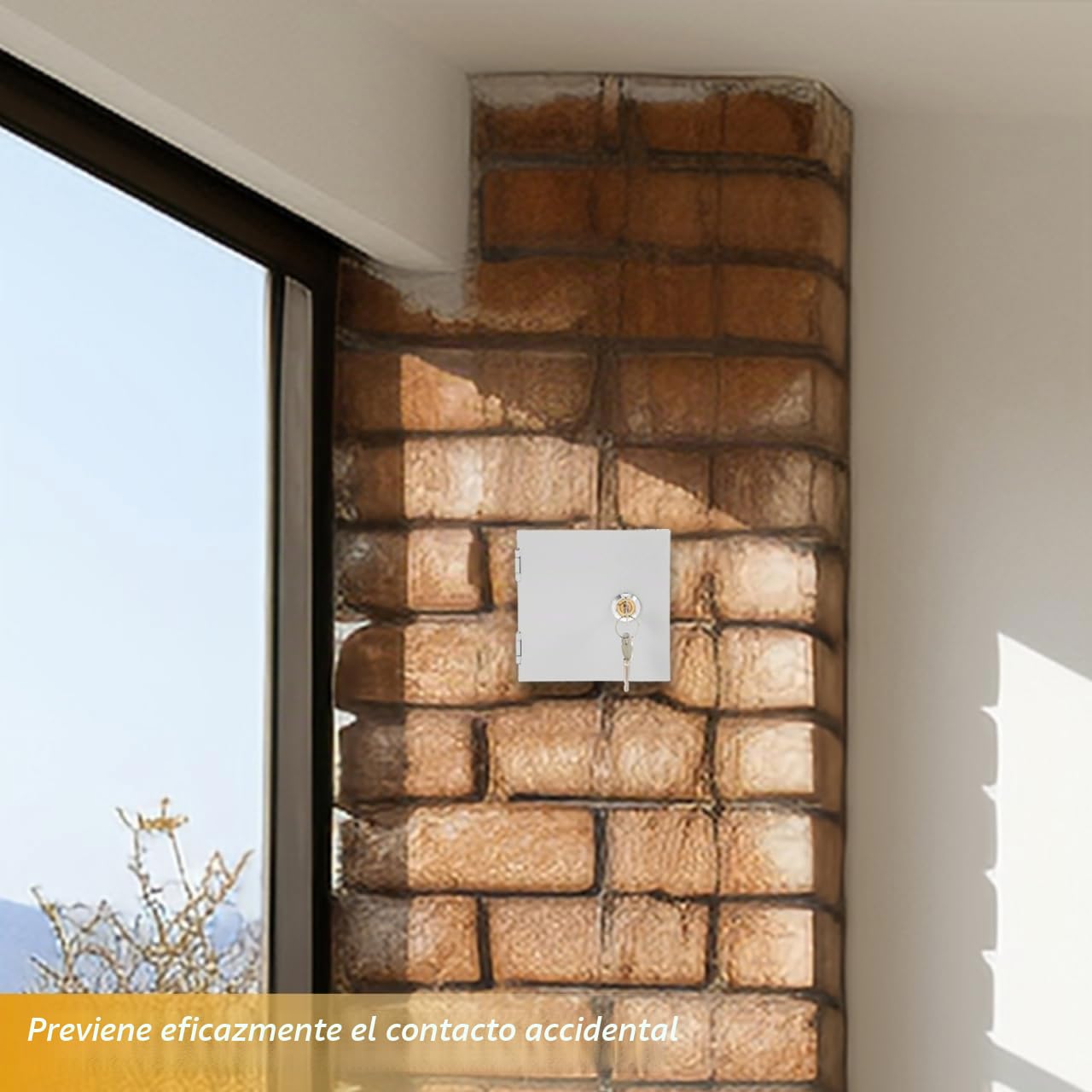 POPETPOP Caja de Acoplamiento Impermeable de Acero Inoxidable para Tomas Eléctricas Exteriores con Cerradura y Llave, Protección contra Robos y Salpicaduras para Cargadores y Interruptores