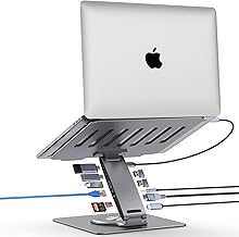 Adjustable Laptop Stand for Desk with Docking Station 11-...
