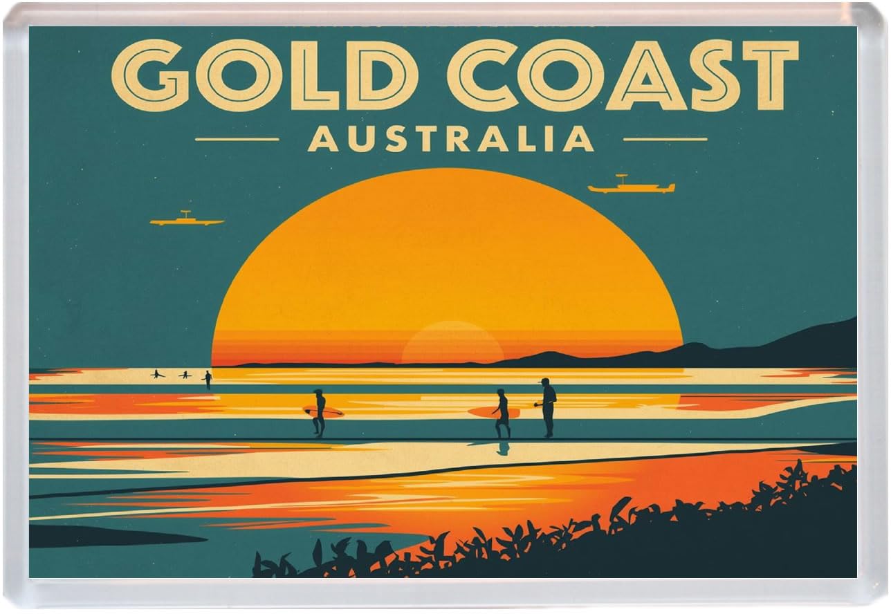 Gold Coast - Australia - Jumbo Artistic Fridge Magnet 96 x 67mm BBSFHM3178