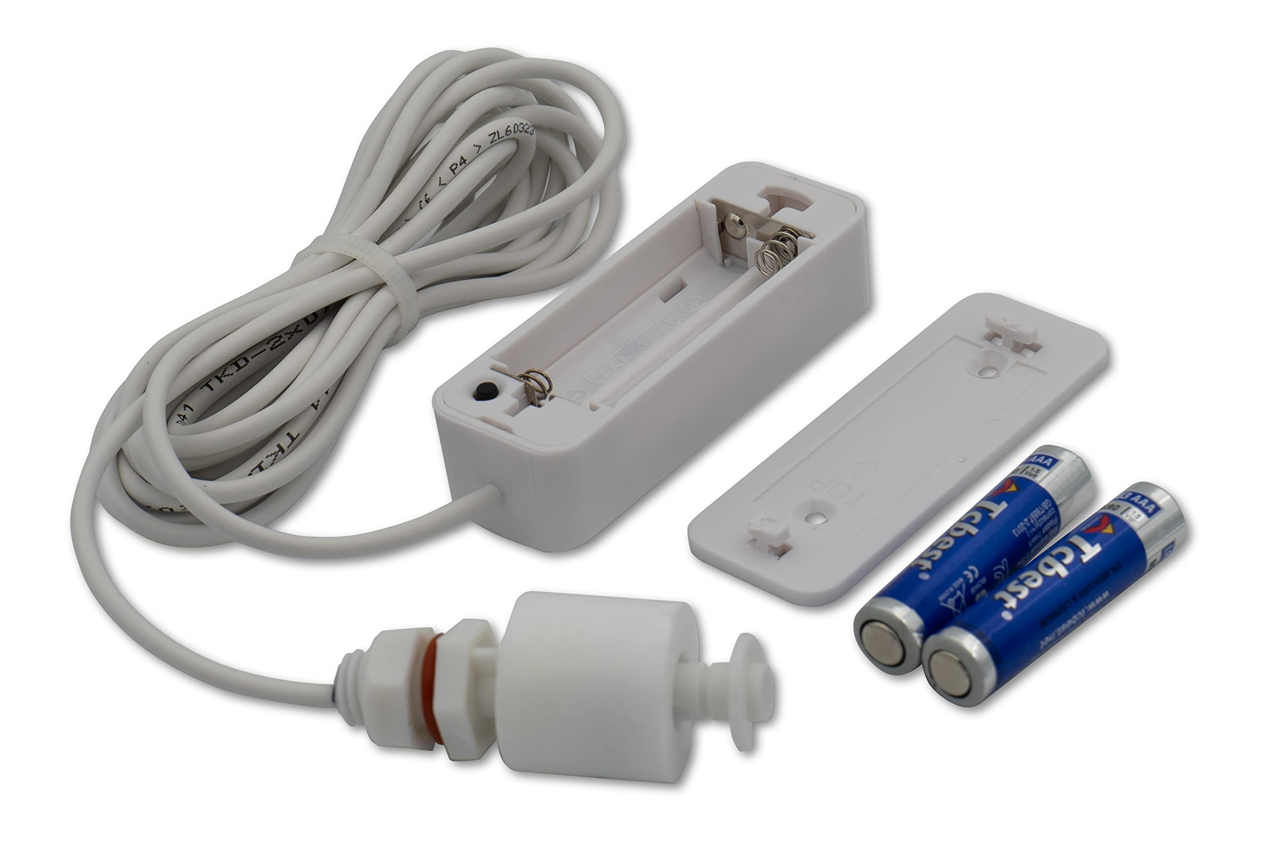 SCHABUS WWD 150 Wireless Water Detecor mit Schwimmerschalter | Batteriebetrieben, Smart-App, 2,4 GHz-WLAN, Minischwimmerschalter, Erkennung ab ca. 4 cm