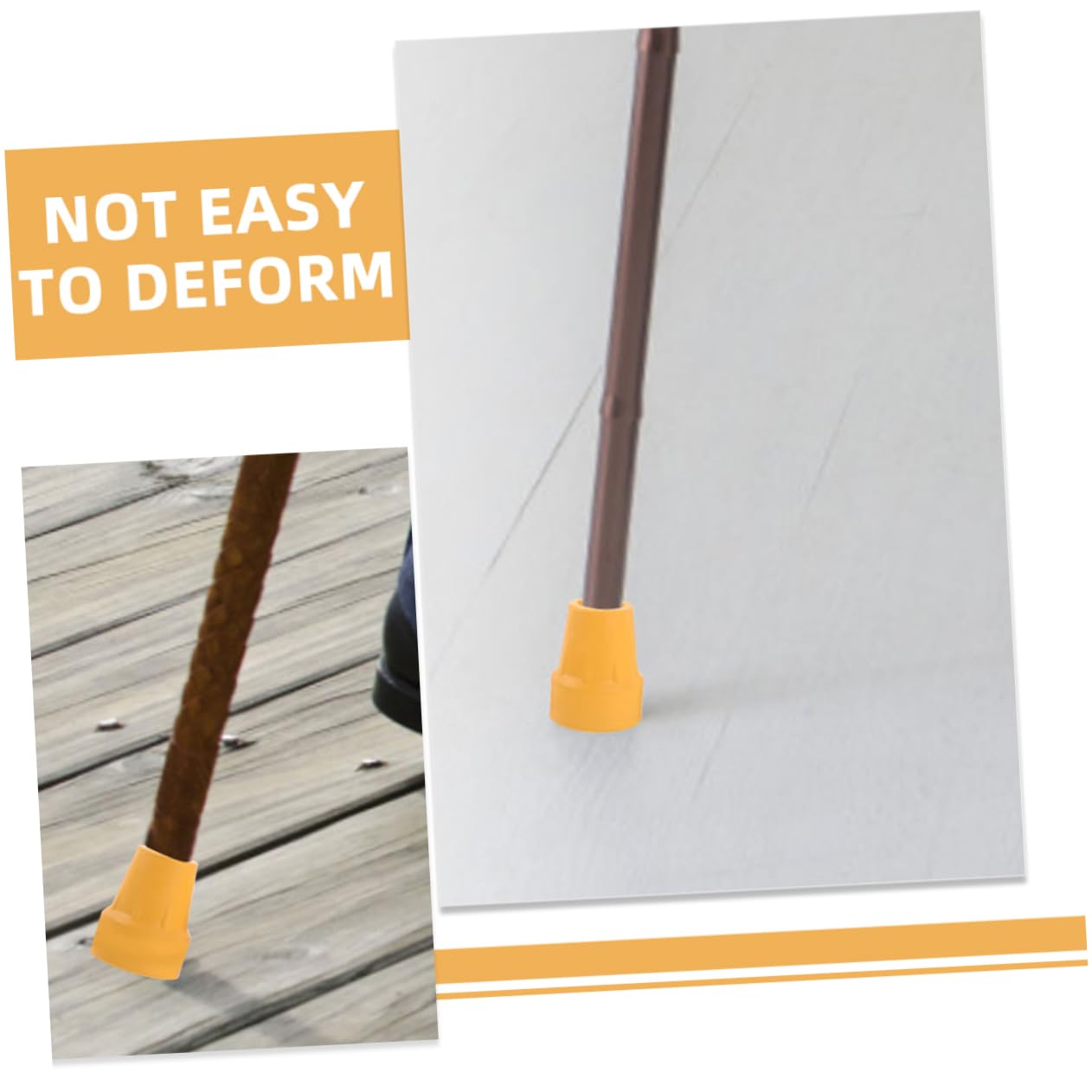 FOMIYES 8Pcs Rubber Cane Foot Covers Skid Crutch Tips for Walking Poles Cane Foot Protectors Durable Replacement Pads for Hiking Trekking for Stability Safety