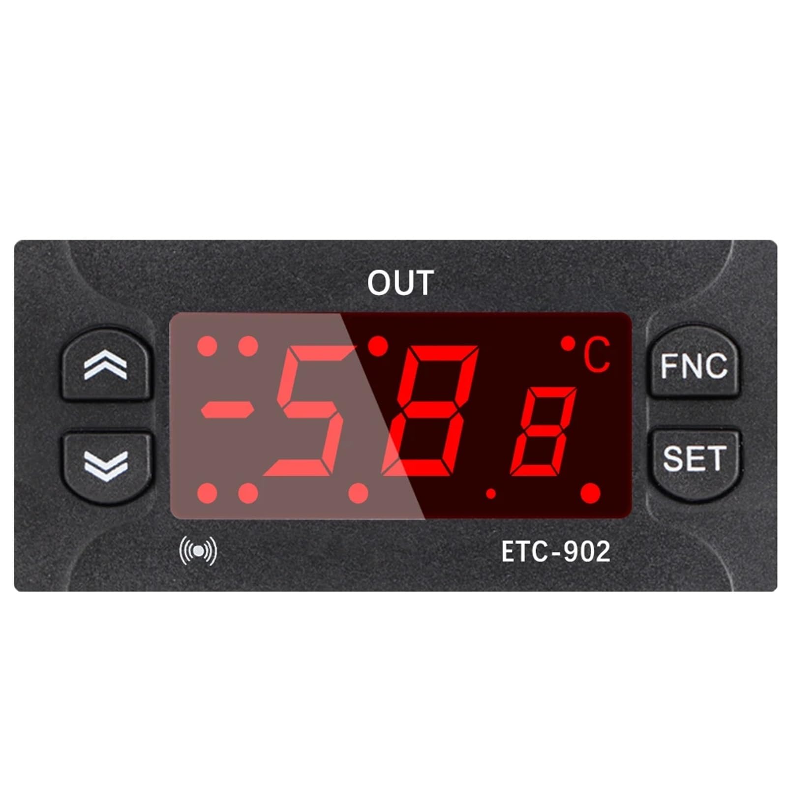 Cyfrowy regulator temperatury ETC 902, 12 V, 24 V, 110 V i 220 V, termostat, grzałka, chłodnica, chłodzenie i alarm. (DC 12 V-24 V)