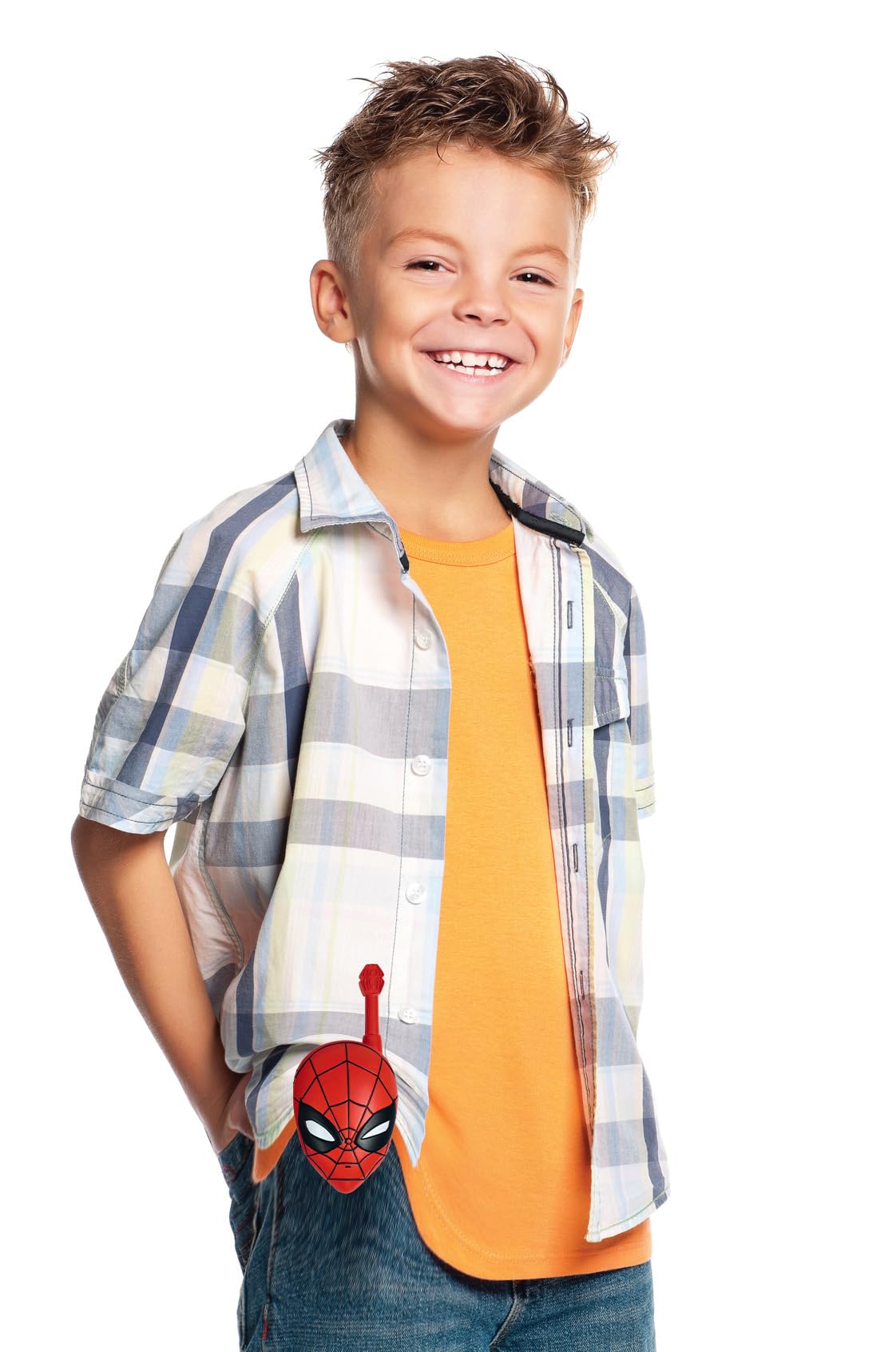 Lexibook, Spider-Man, Spider-Man 3D walkie-talkies, Portata 500m, 2 canali di Comunicazione, Clip per Cintura, Rosso, TW18SP