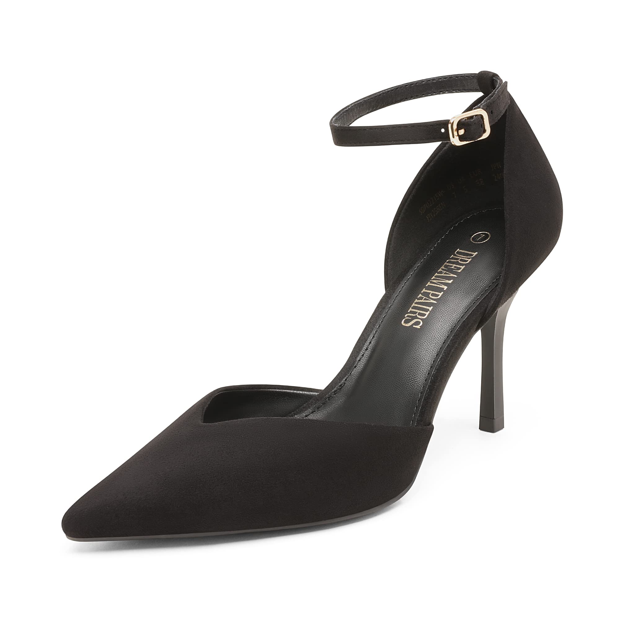 DREAM PAIRSWomen’s High Heels Strappy Closed Toe Stiletto Ankle Strap Pointed Toe D'Orsay Heel Dress Wedding Party Pumps Shoes