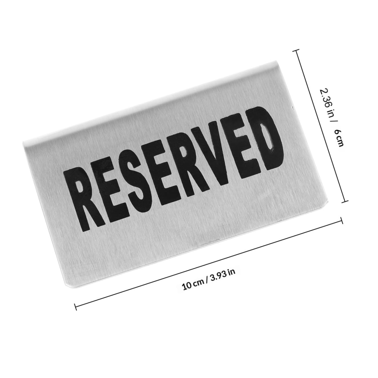 4 Piezas Tarjetas Reservadas Inoxidable de Doble Cara para Banquetes de Prácticas Plateadas para Mesas