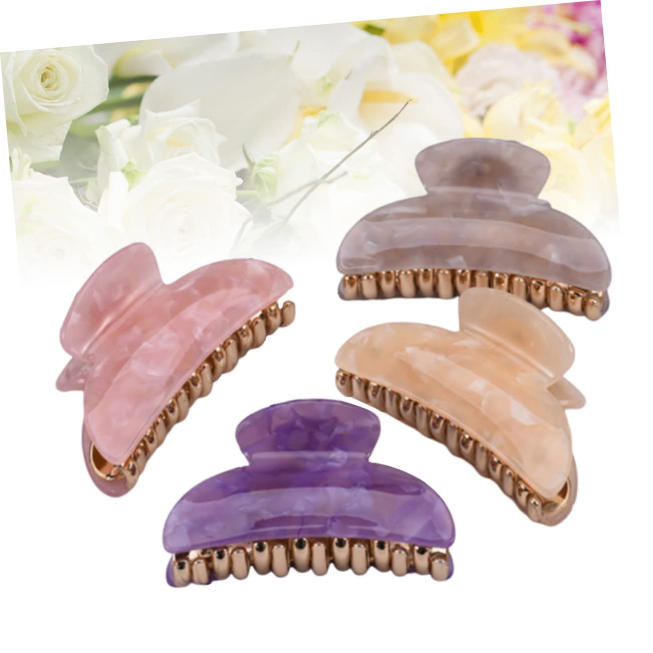 NOLITOY 4pcs Large Acrylic Hair Clips for Women Girls Claw Hair Accessories Smooth Styling Tools for Daily Wear Shower Face Cleaning Mixed Colors - Image 8