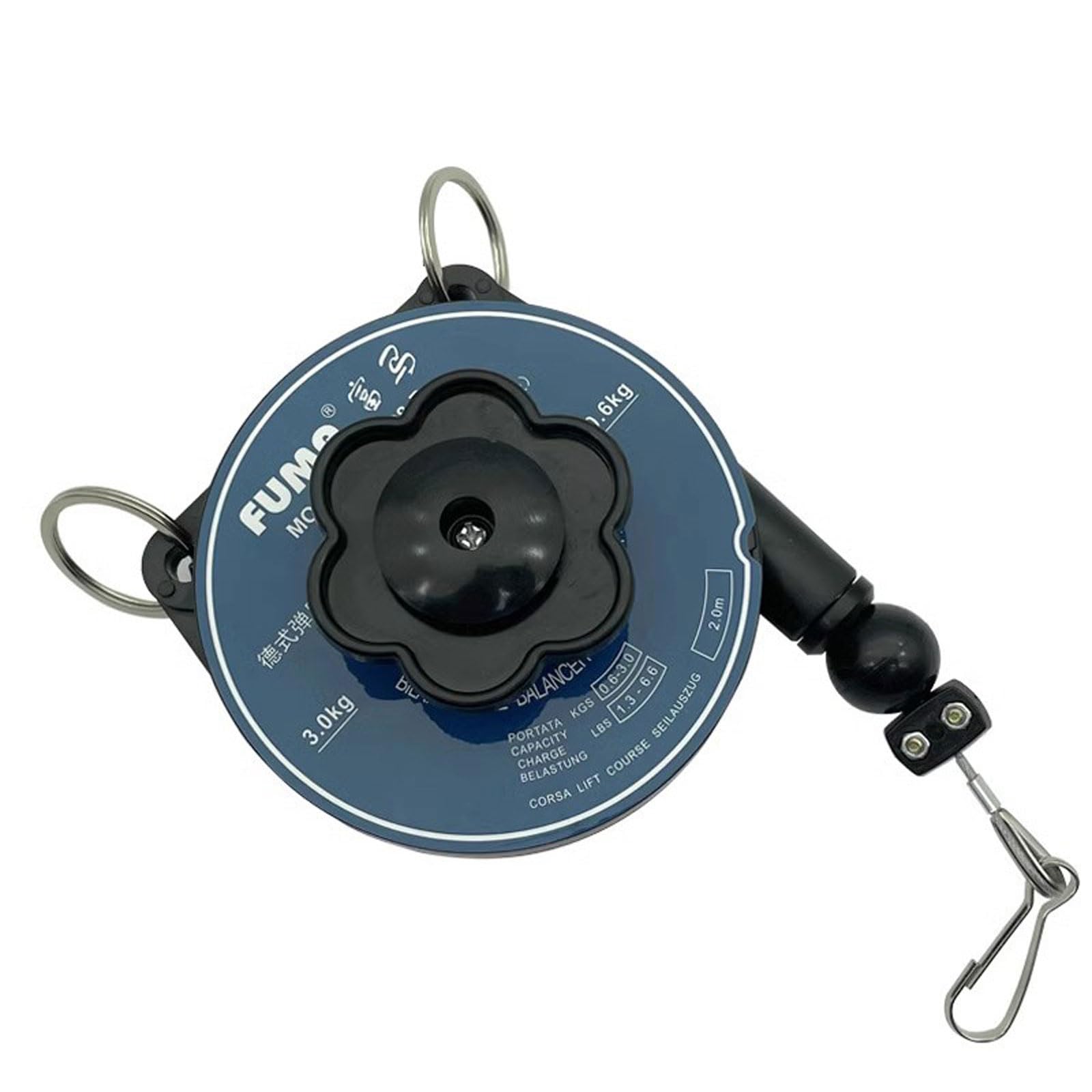 Équilibreur à Ressort Rétractable,Équilibreur de Ressort Réglable,Équilibreur à Ressort Suspendu,Équilibreur de Charge Multifonctionnel,Multifonctionnel,2m,pour Outil de Suspension