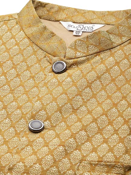 Image of SOJANYA Men Kurta Pyjama With Nehru Jacket