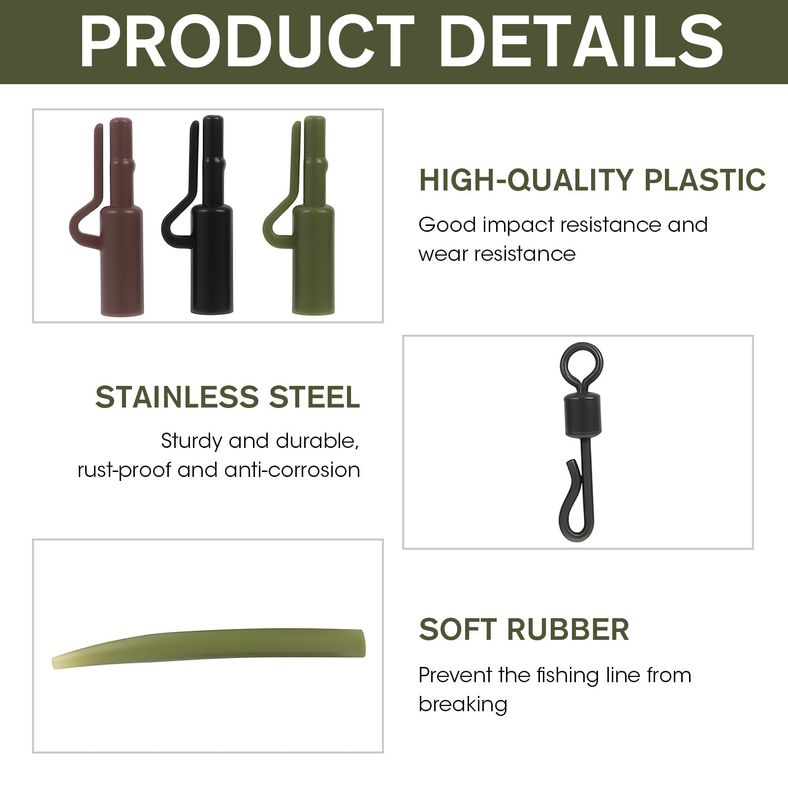 107 Pz Kit Per Pesca Alla Carpa Clip Di Sicurezza Piombo Esca