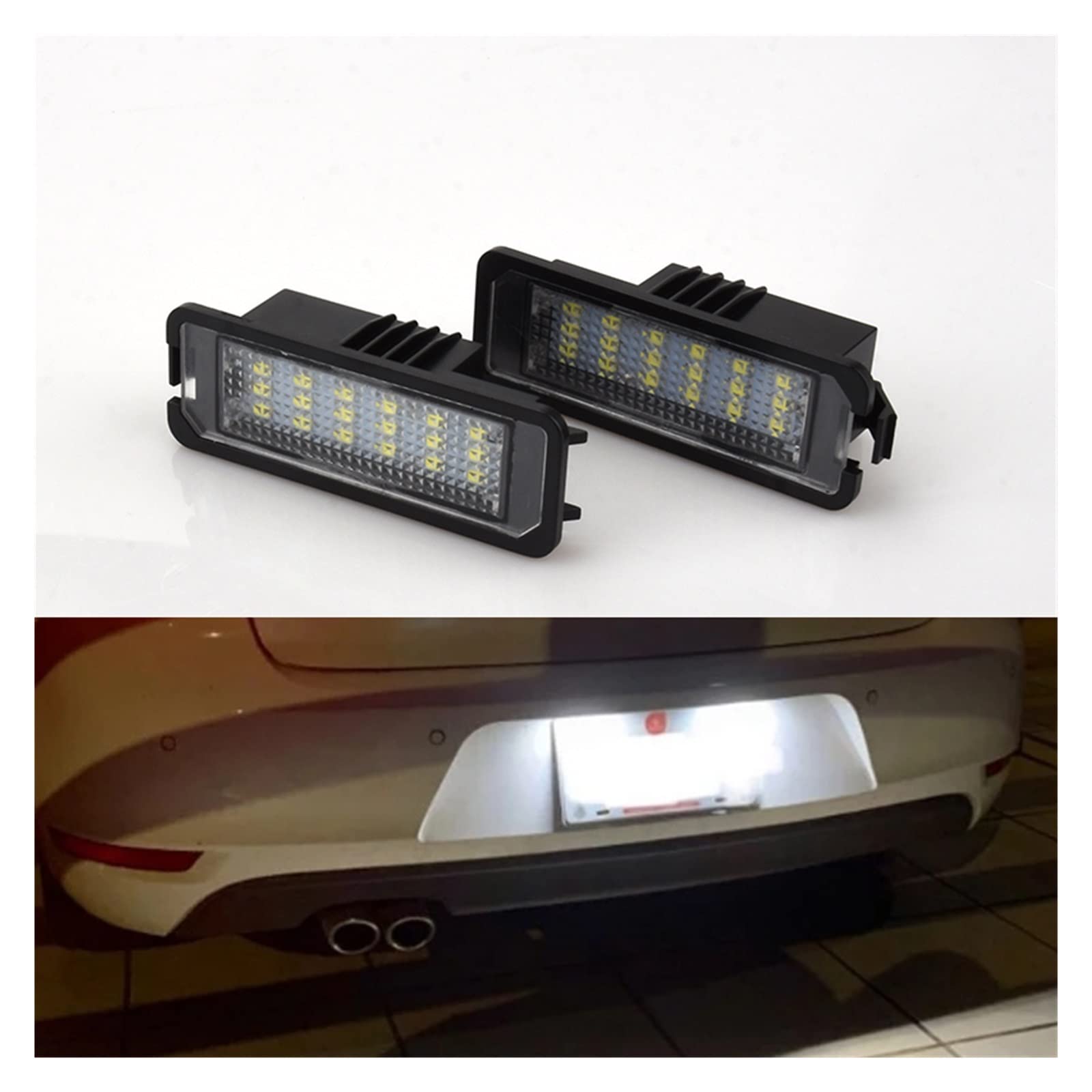 Luz de la placa del auto 2 Uds 12V Canbus - Luces De Matrícula Para GOLF 4 6 Polo 9N Para MK5 GTI MK6 MK7 Lámpara De Luz De Matrícula