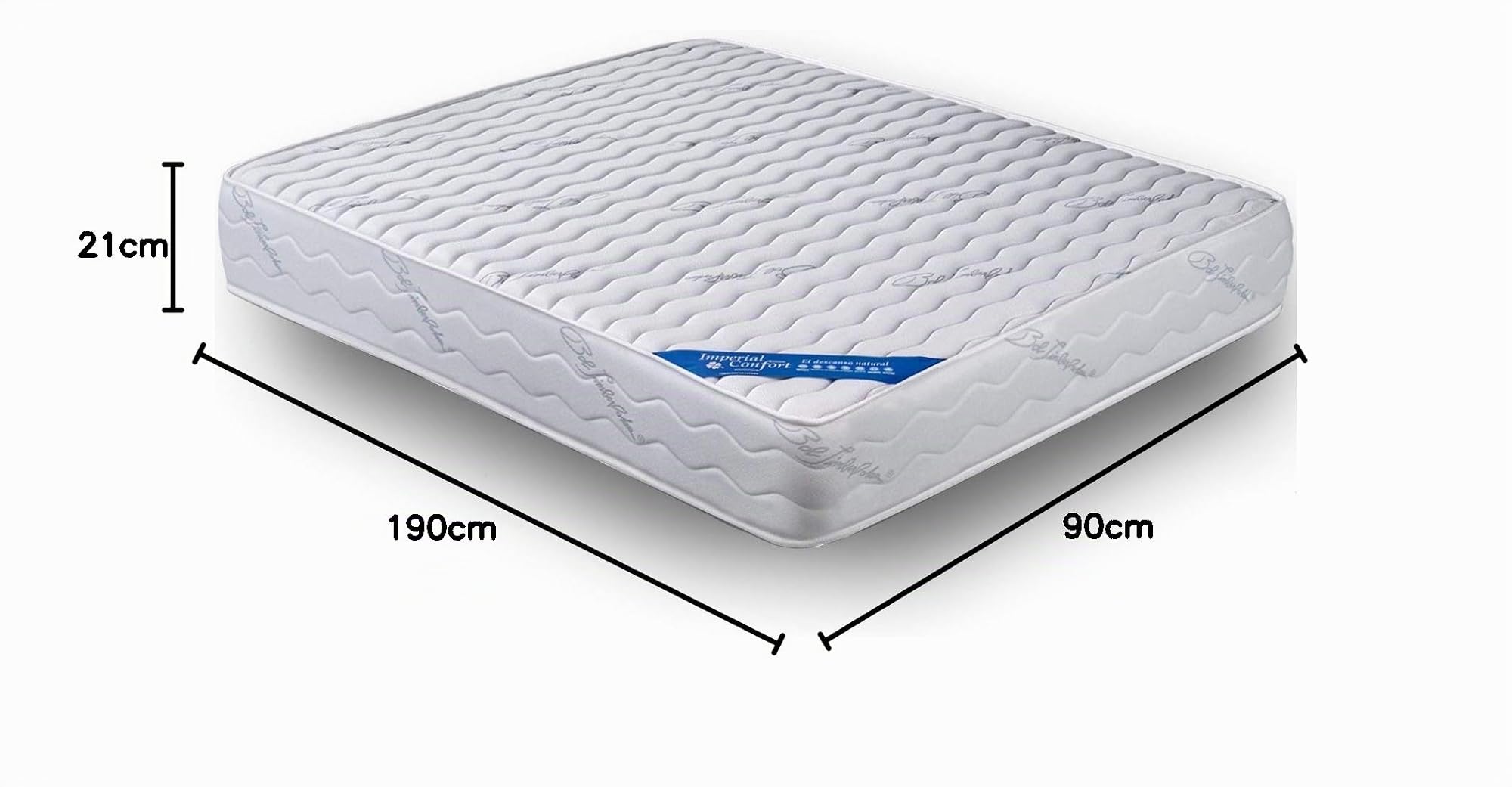 Imperial Confort Oslo New - Colchón 90x190 - Grosor 21 cm - Viscoelástico - Firmeza media/alta
